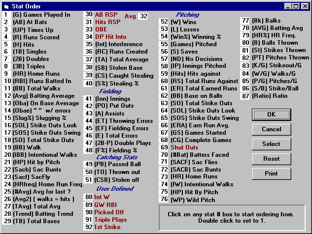 Stat Order