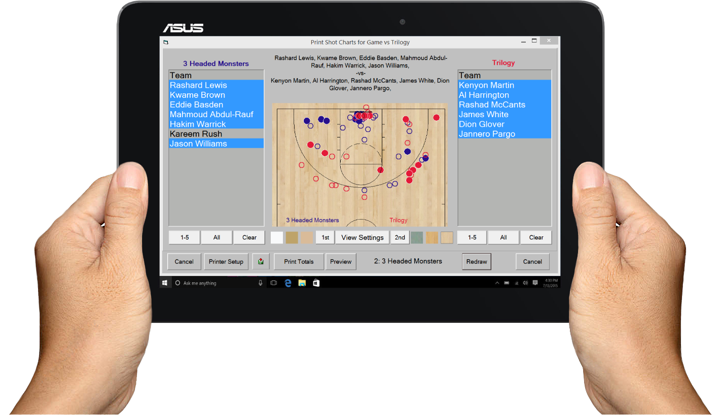 Basketball Shot Chart Sheet