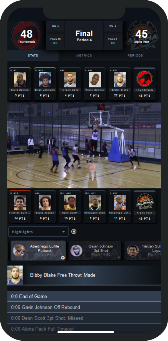 Live Basketball Webcasting Mobile