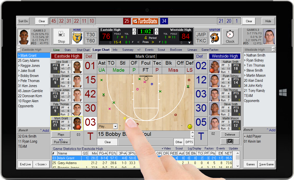 Basketball Statistics Software App