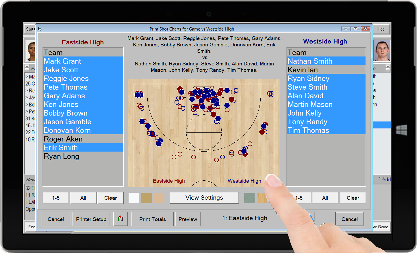 Basketball Practice Shot Chart