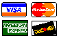 Visa, Mastercard, AMEX, Discover
